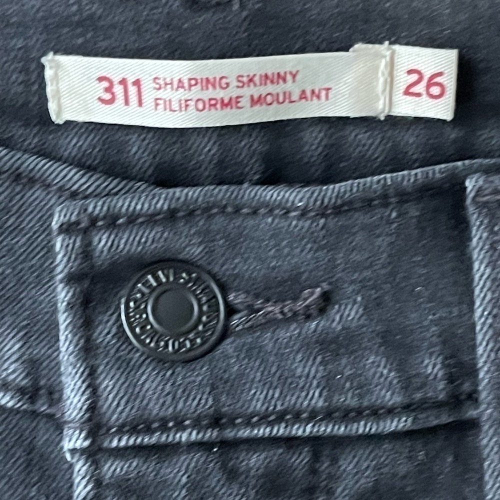 LEVI’S 311 Shaping Skinny black denim 26 - Picture 6 of 7